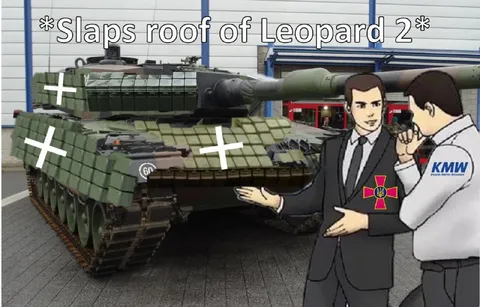 Slaps Roof of Leopard 2