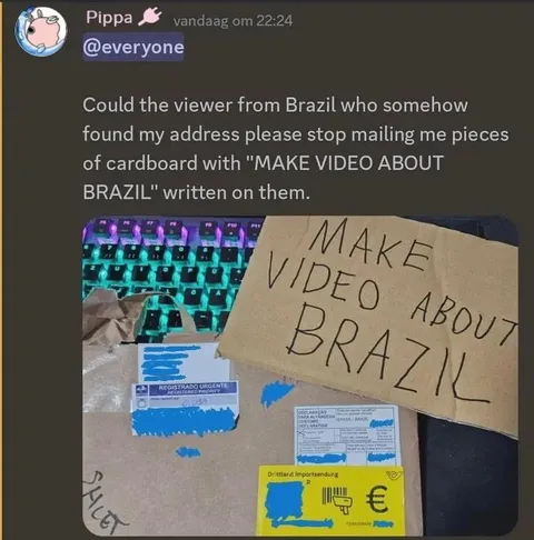 Brazil Cardboard Fan Mail