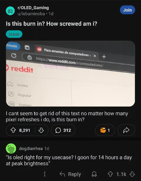 OLED Burn-In Panic