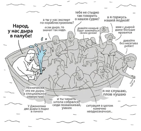 Дыра в палубе лодки