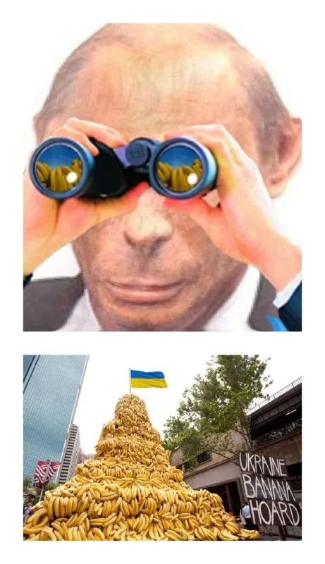 Putin Spots Ukraine Banana Hoard