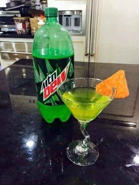 Mountain Dew Cocktail with Dorito