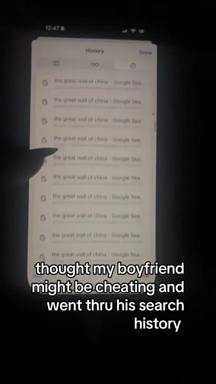 Boyfriend’s Great Wall Search History