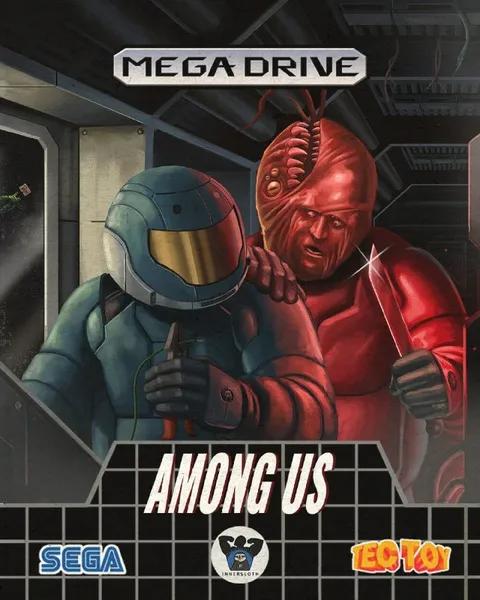 Among Us Mega Drive Parody