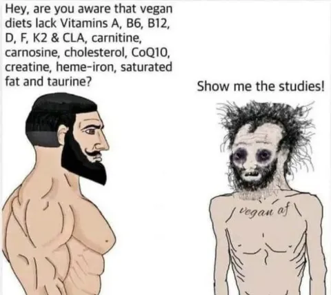 Show Me the Studies Vegan Meme