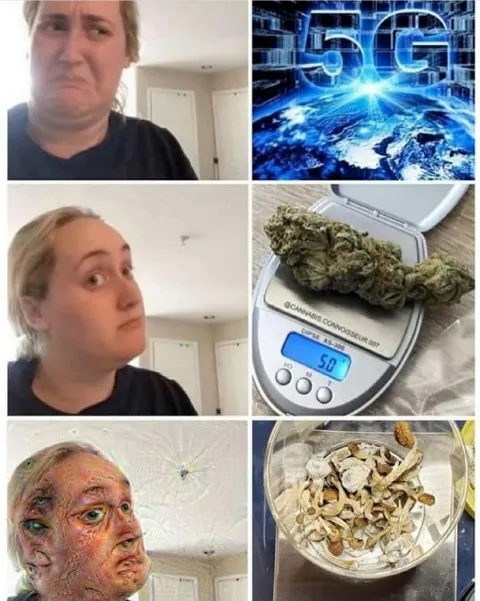 5G, 50g and Mushroom Face