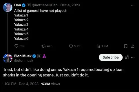 Yakuza Games Crime Joke