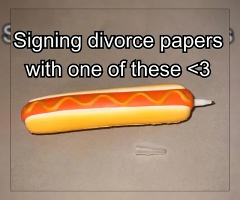 Hot Dog Divorce Pen