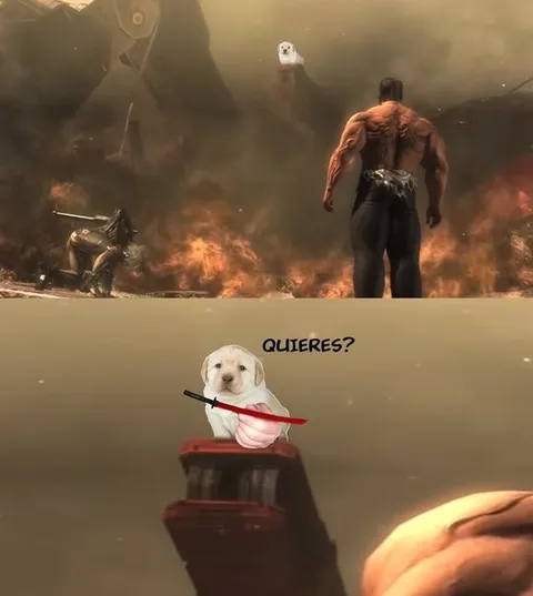 ¿QUIERES? perro desafiante