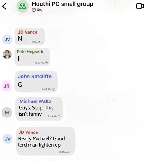 Houthi Group Chat Joke