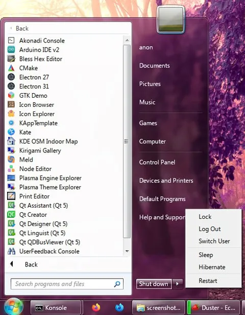 KDE Looks Like Windows 7