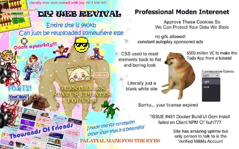 Web Revival vs Modern Internet