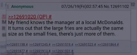 Large Fries Are Just More Small Fries