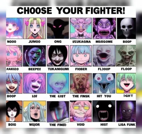 Choose Your Fighter Monster Grid