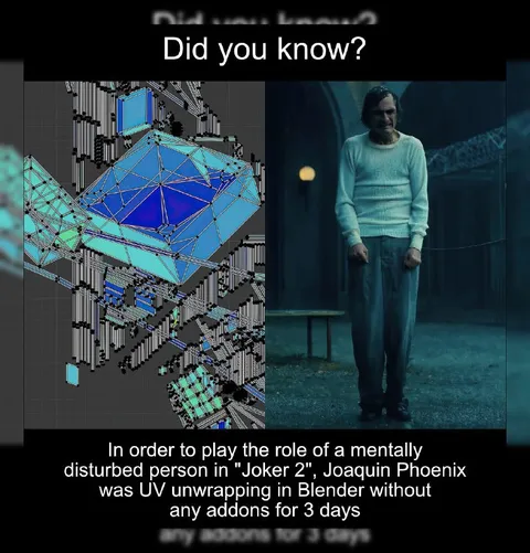 Joaquin Phoenix Blender UV Unwrapping