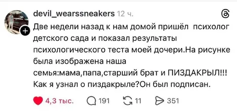 Психологический тест моей дочери