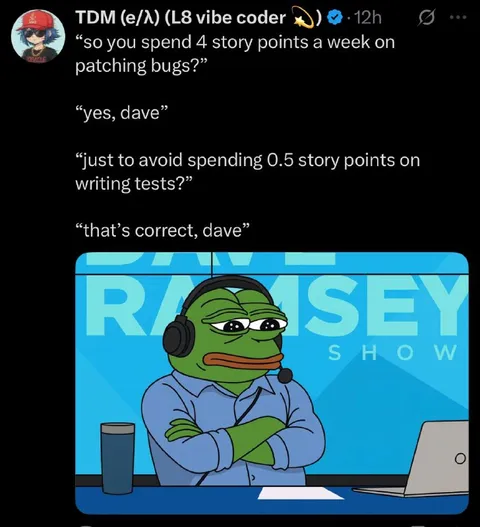 Pepe Avoids Writing Tests