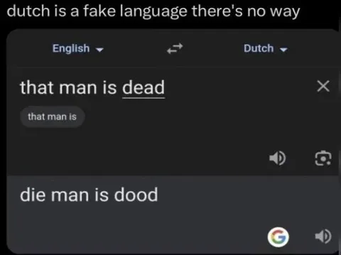 Dutch Is a Fake Language