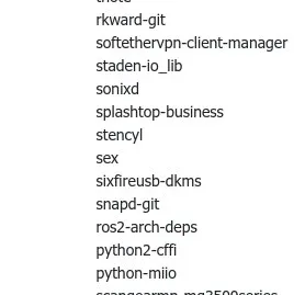Sex in the Package List