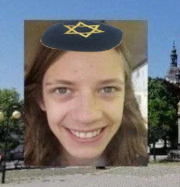 Израильская шапочка на билборде