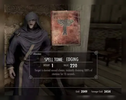 Skyrim Edging Spell Tome