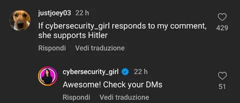 If She Responds, She Supports Hitler