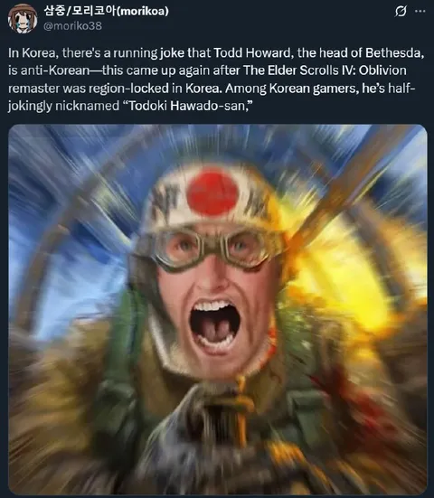 Todd Howard Anti-Korean Joke