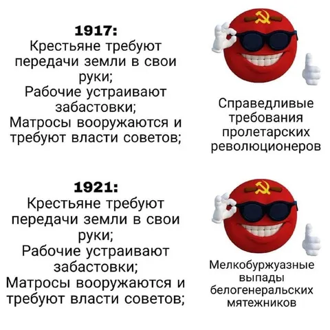 1917 и 1921: требования революционеров