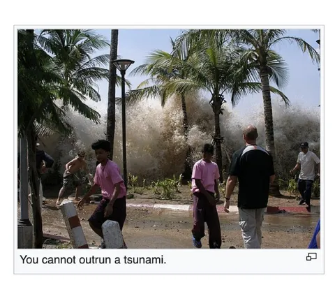 You Cannot Outrun a Tsunami