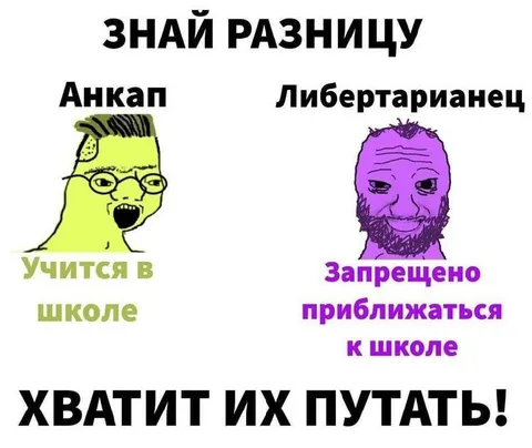 Найди разницу между анкапом и либертарианцем