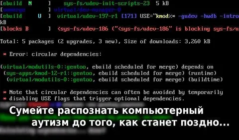 Компьютерный аутизм до поздно