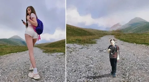 Девушка и мальчик на одной тропе