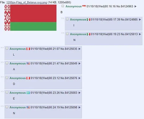 Белорусский флаг и INLADEN