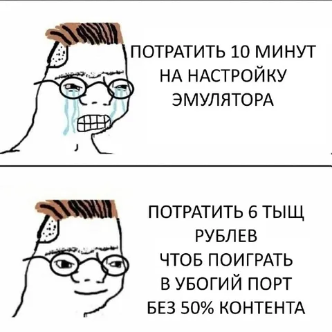 Эмулятор против убогого порта