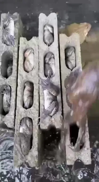 Лягушки и рыбы в воде
