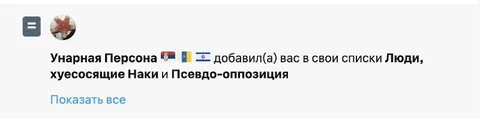 Унарная Персона добавила в списки