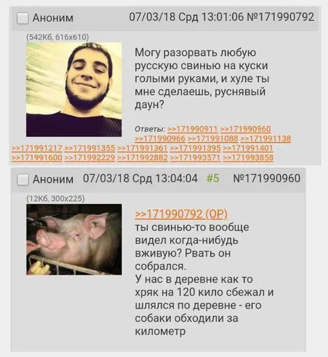 Разорвать свинью голыми руками