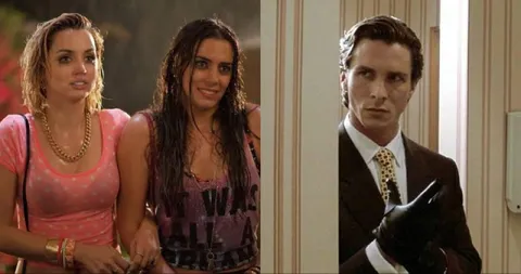 Patrick Bateman puts on gloves