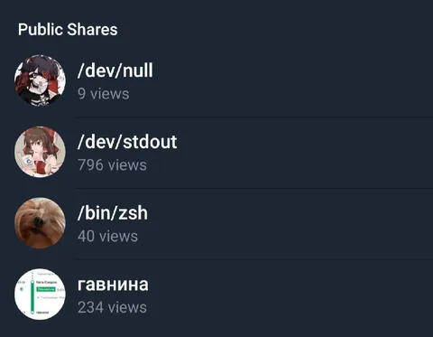 UNIX Paths as Public Shares