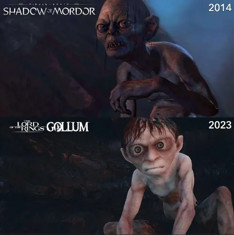 Голлум: 2014 против 2023