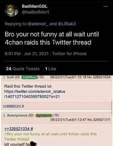 4chan Raids the Twitter Thread