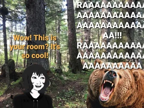 Bear Screaming in the Forest