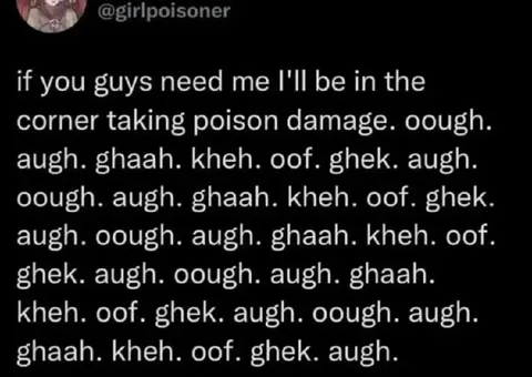 Taking Poison Damage in the Corner