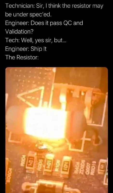 The Resistor Glows Anyway