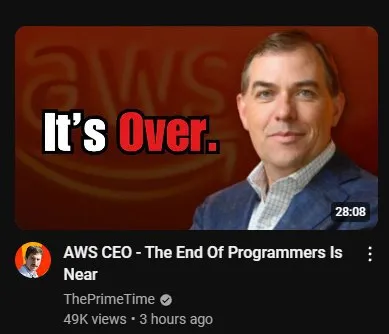 It's Over AWS Programmer Meme