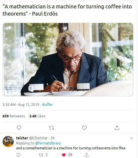 Comathematician Turns Cotheorems Free
