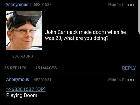 John Carmack Playing Doom