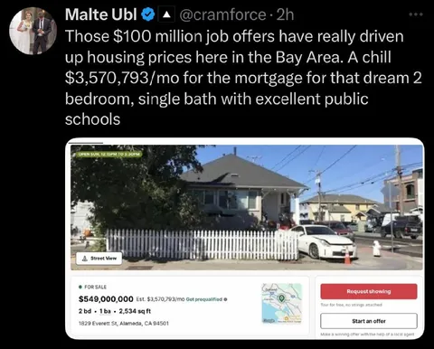 Bay Area House Costs $549 Million