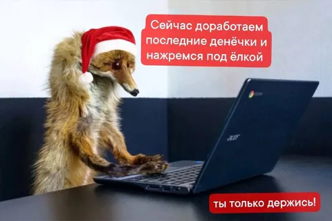 Доработаем и нажрёмся под ёлкой