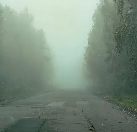Туманное кузбасское утро